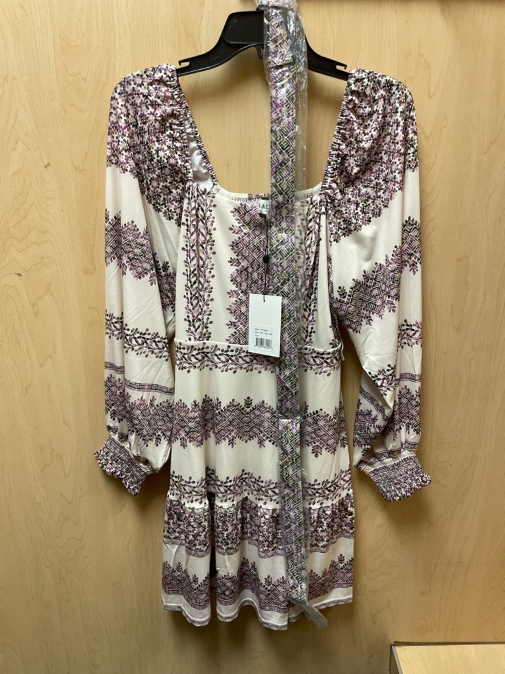 Hale Bob dress - Cream and Purple